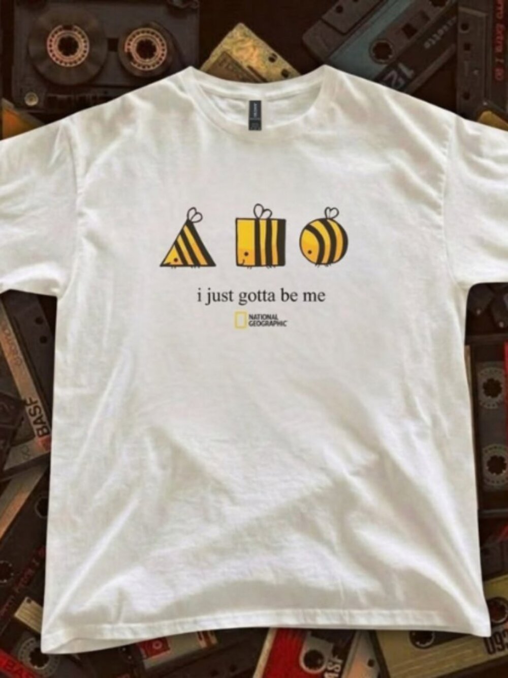 White National Geographic I Just Gotta Be Me T shirt
